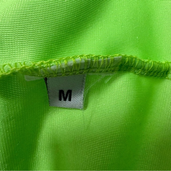 Dress heart bling rhinestone lime πβπ©green velvet velour soft leg slit strapless - Picture 7 of 12